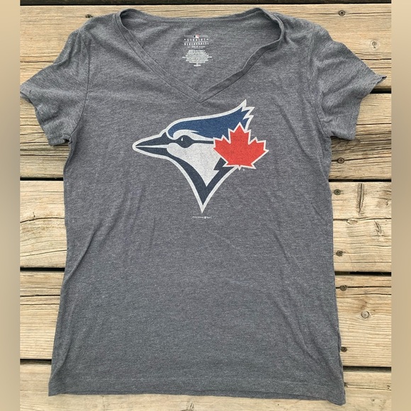 💚 Toronto Blue Jays V-Neck Graphic Tee by 5th & Ocean - Women’s XS - Picture 2 of 7